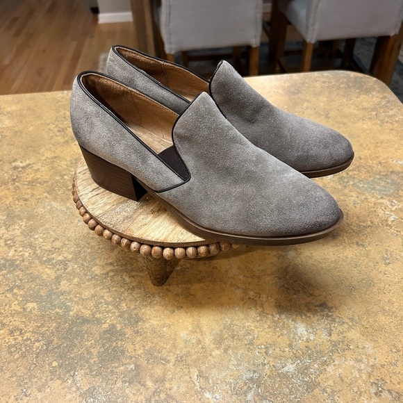 Soft Velina Grey Modern Suede Loafers - Picture 1 of 10